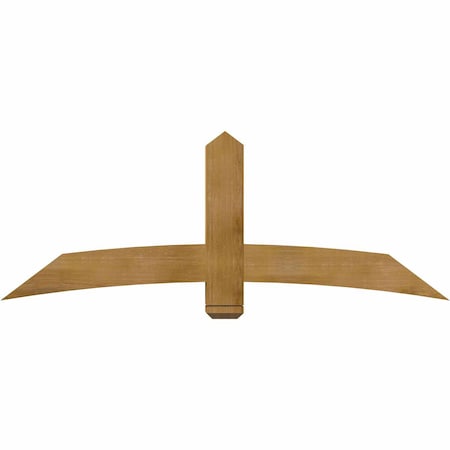 Ekena Millwork Bellingham Rough Sawn Timber Gable Bracket, Western Red Cedar, 72"W x 27"H x 6"D x 6"F, 9/12 Pitch GBW072X27X0606BEL00RWR